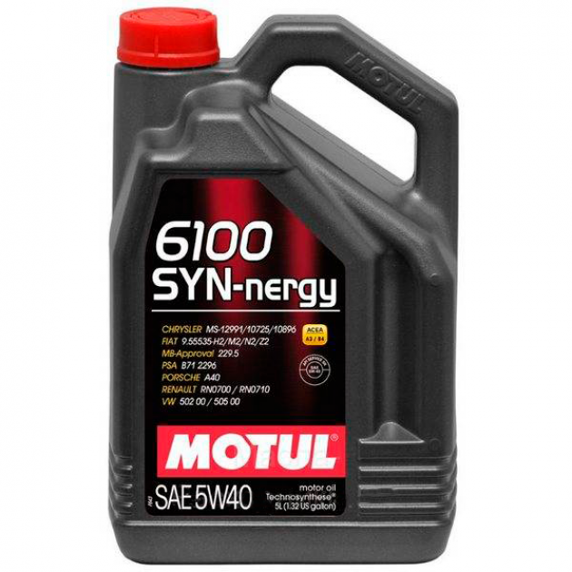 Моторное масло Motul 6100 SYN-nergy 5W40 (A3/SN)